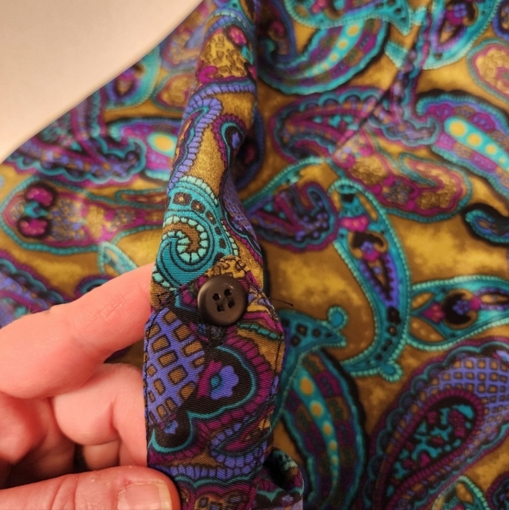 Vintage Paisley Blouse Size L - Picture 9 of 11